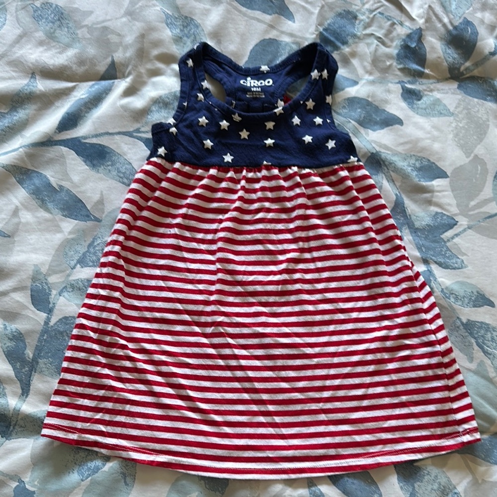 Circo Navy and Red Striped Kids Dress - Picture 1 of 3